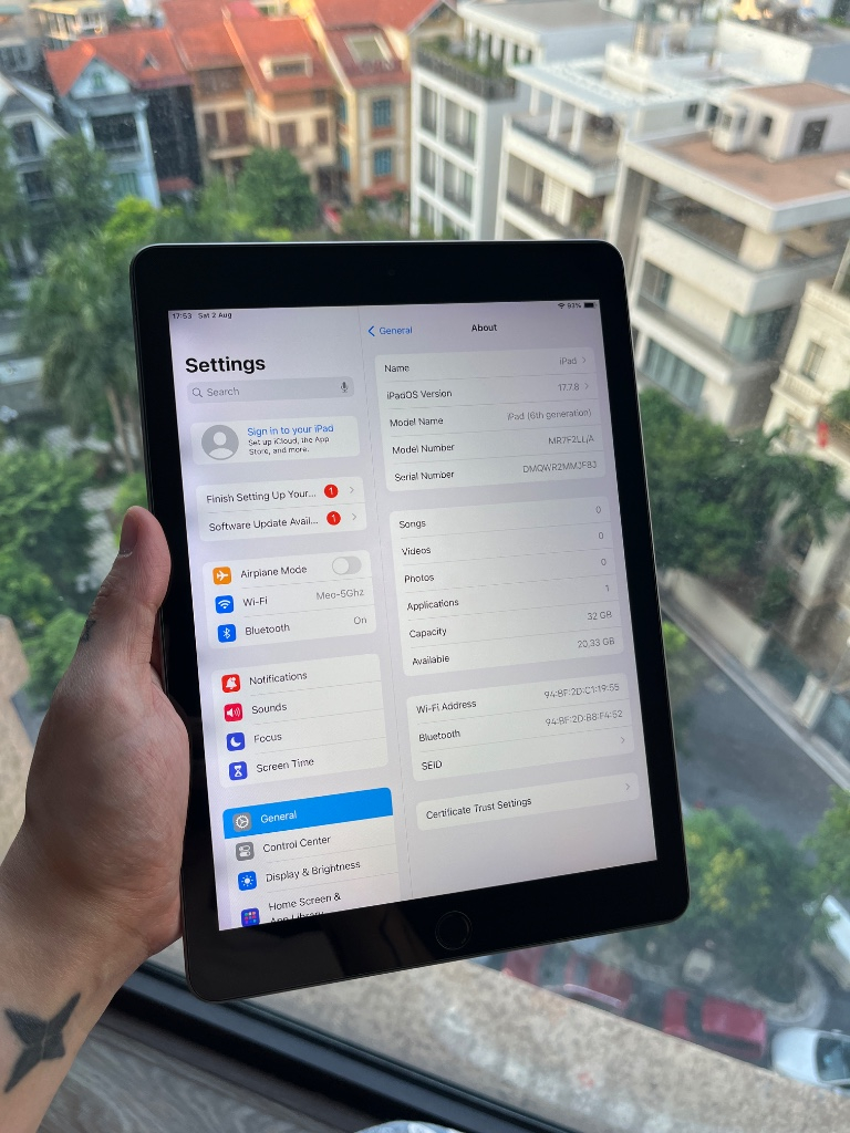 HN bán ipad gen 6 wifi only 32gb dùng mượt