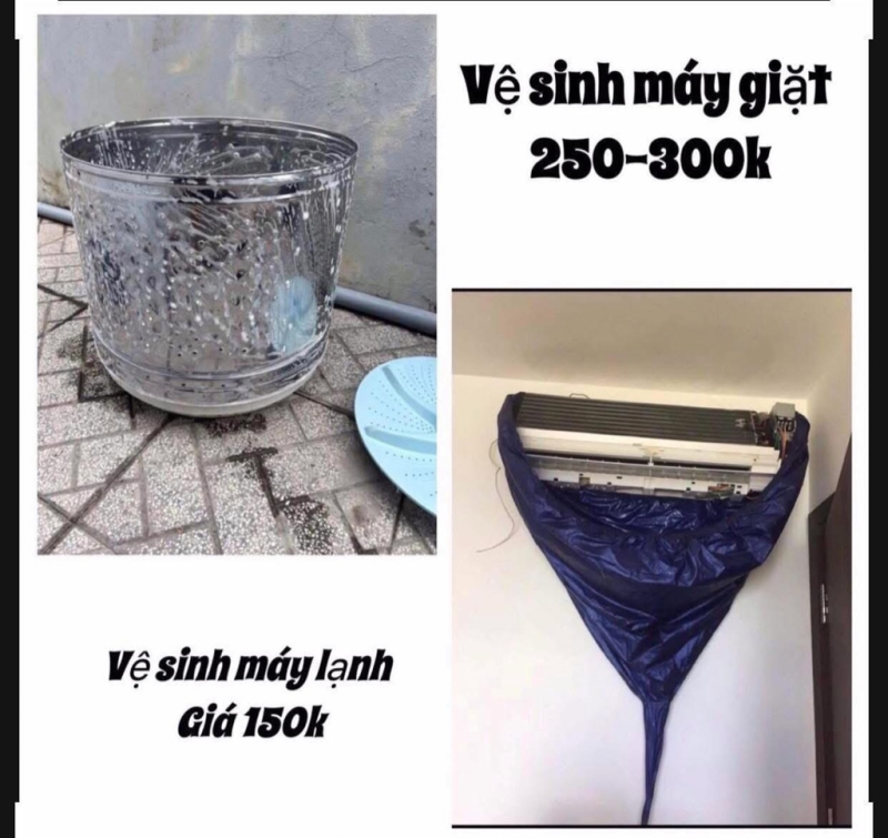 Vệ sinh máy lạnh ,máy giặt ,sửa chữa