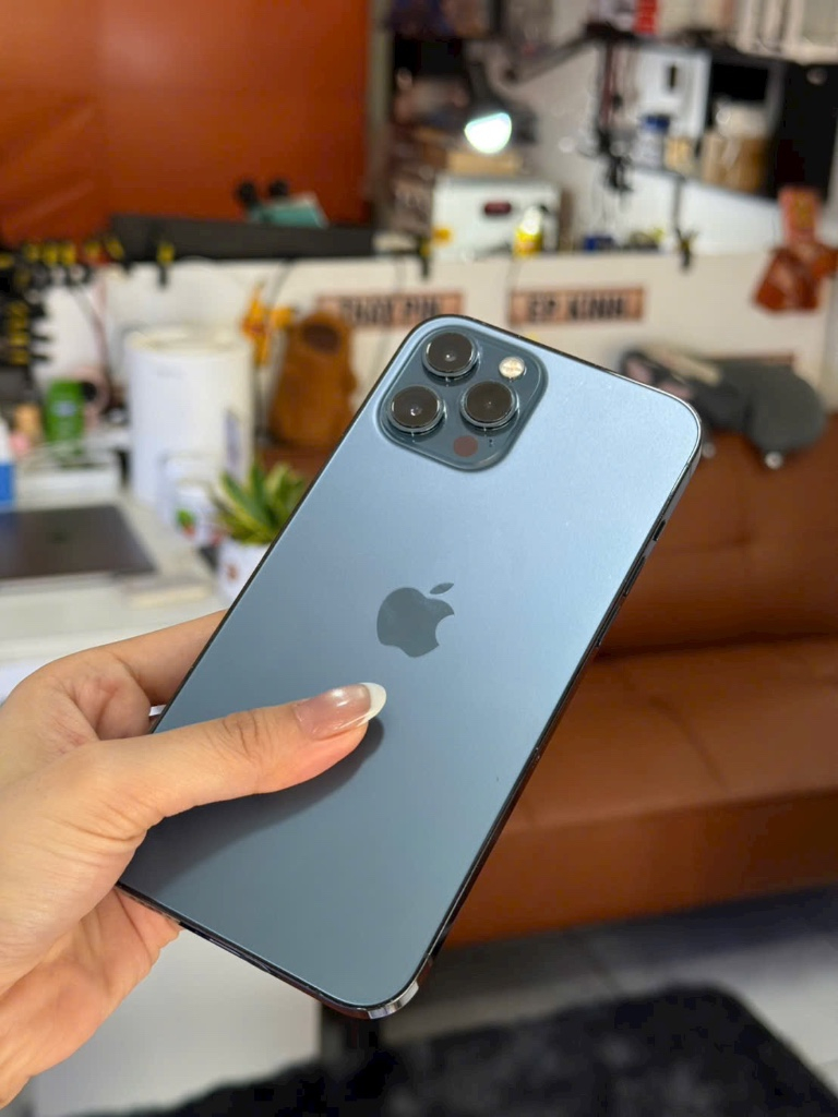 iP 12Promax 128Gb Blue quốc tế mỹ Pin100 ZIN ĐẸP - Hỗ trợ Trả Gop