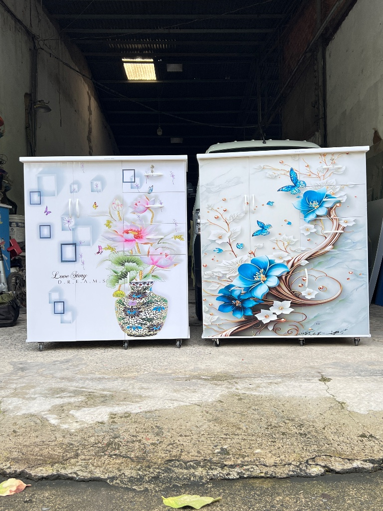 Tủ quần áo mini họa tiết hoa - Giá tốt!