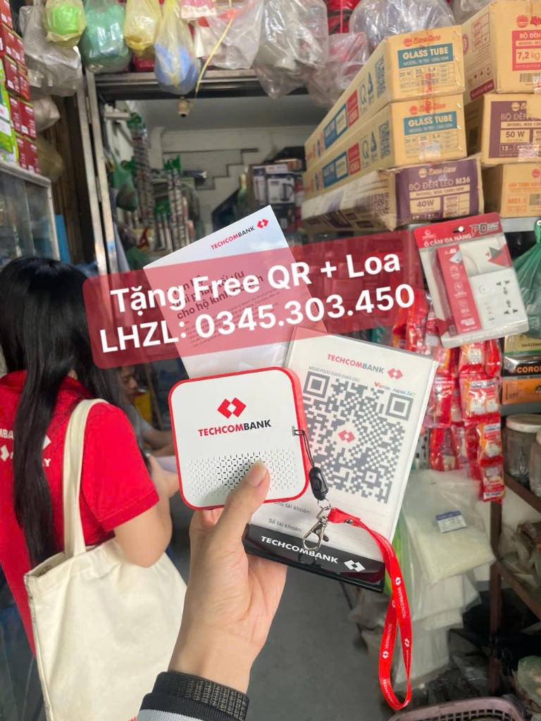 Loa mini Techcombank - Quà tặng kèm QR Code