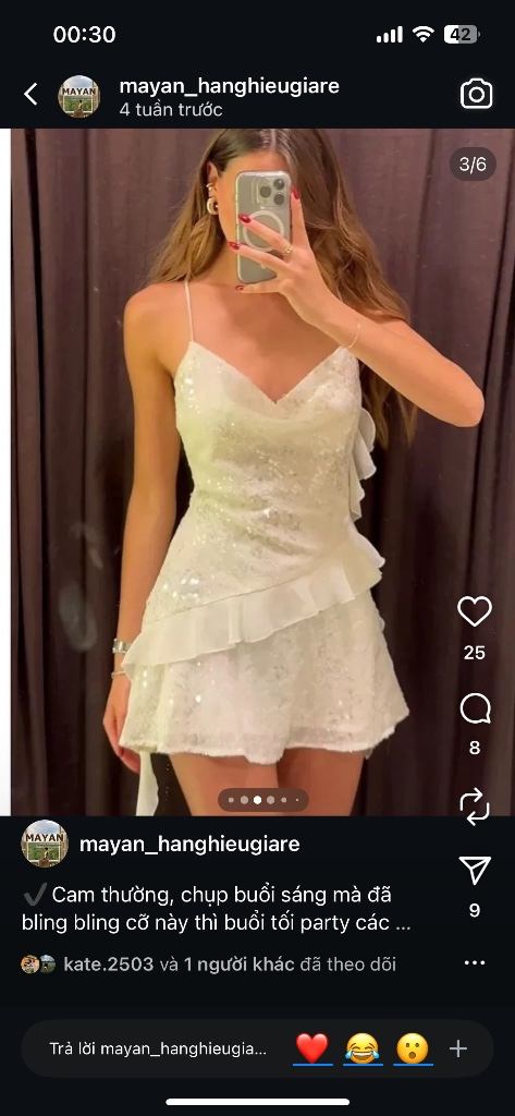 Đầm nữ xinh xắn, phong cách tiệc tùng, còn mới