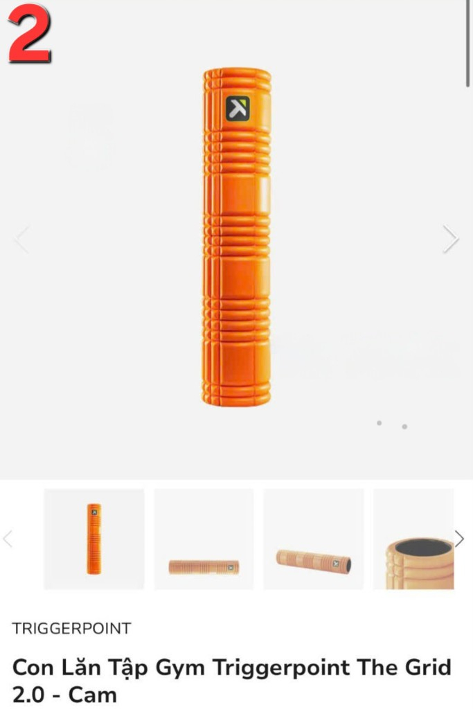 Gậy tập Gym Thanh lý Con Lăn Tập Gym TriggerPoint The Grid 2.0 – Màu cammassage cơ