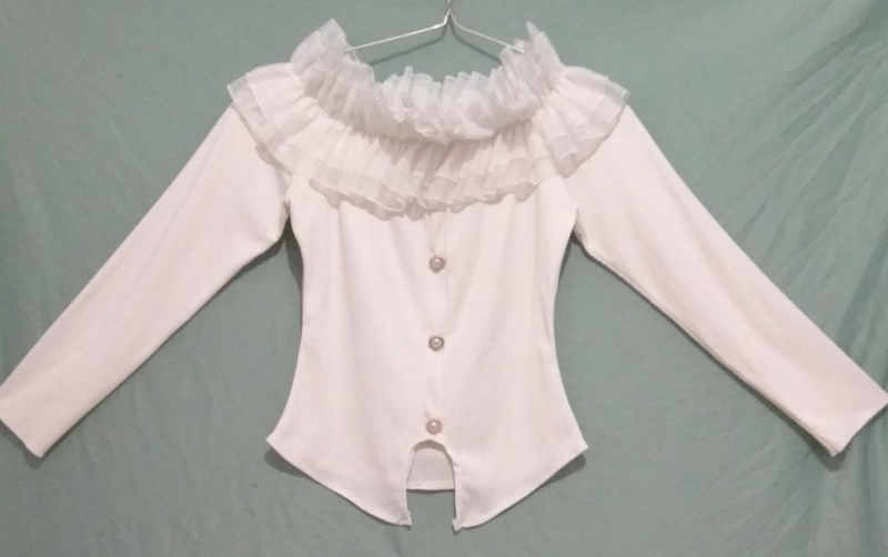 Áo dài tay nữ cổ bèo xinh xắn - Phong cách dễ thương