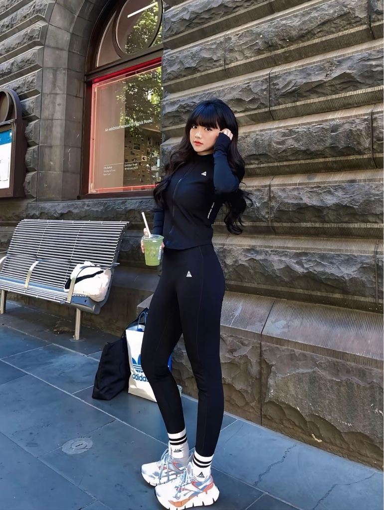 Quần tập gym yoga legging nữ cạp cao Fitme Zeta vải 2 lớp nâng vòng 3 tôn dáng cao cấp QDZT