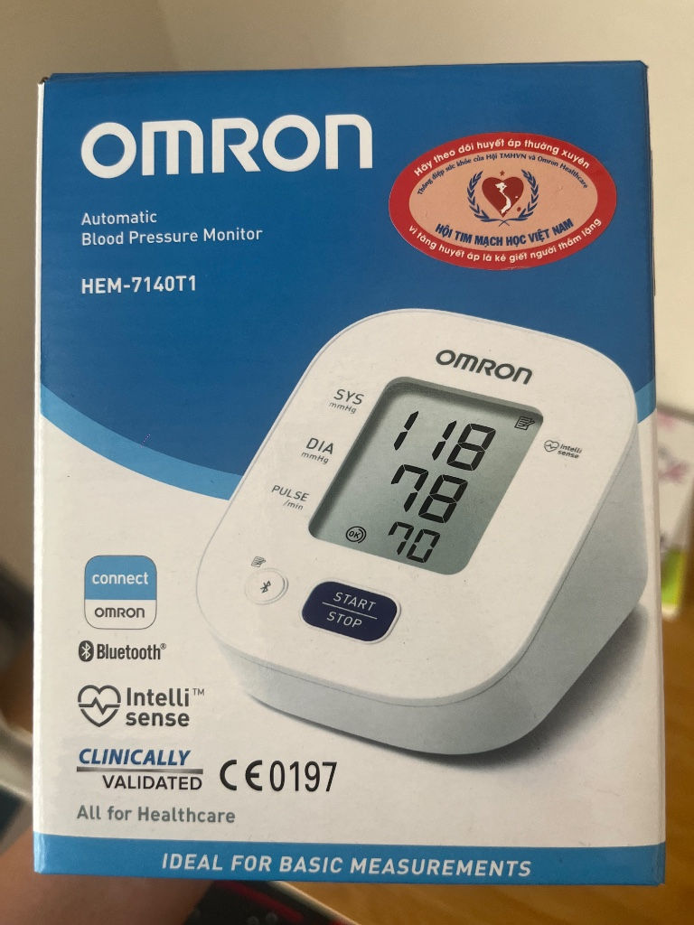 Máy đo huyết áp Omron chính hãng, mới 99%