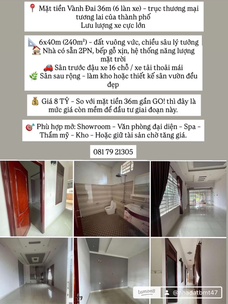 Bán đất mặt tiền Vành Đai 36, trung tâm sầm uất