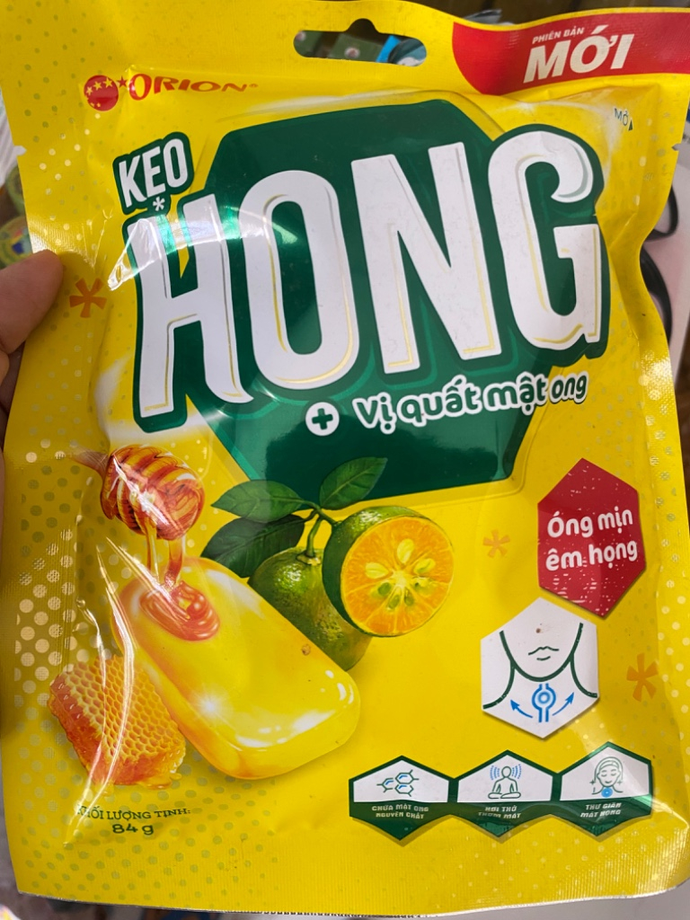Kẹo Ong Hồng Vị Quất Mật Ong Ngọt Ngào