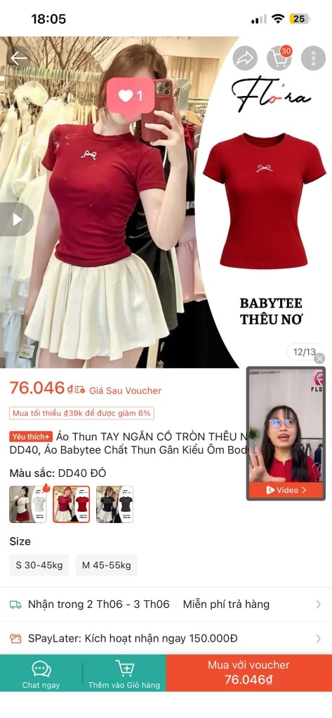 babytee Thêu Logo Thời Trang Thoáng Mát