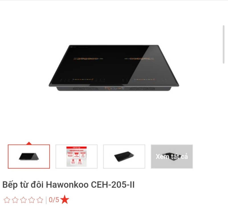 Bếp từ đôi Hawonkoo CEH-205-II – Hiệu quả cao, mới tinh!