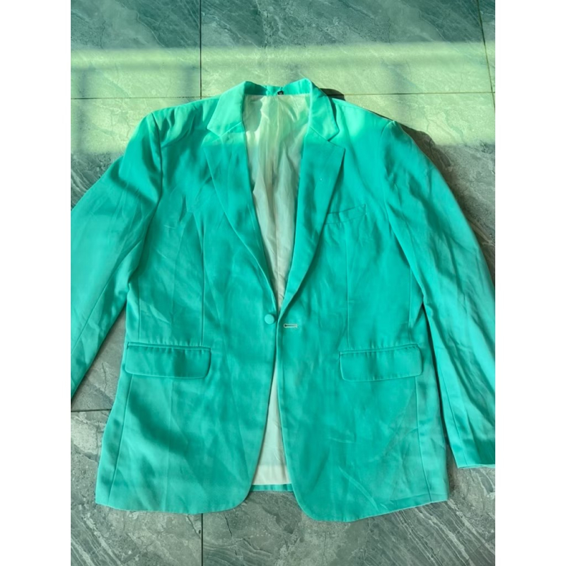 Thanh lịch blazer nữ màu xanh ngọc, mới đẹp