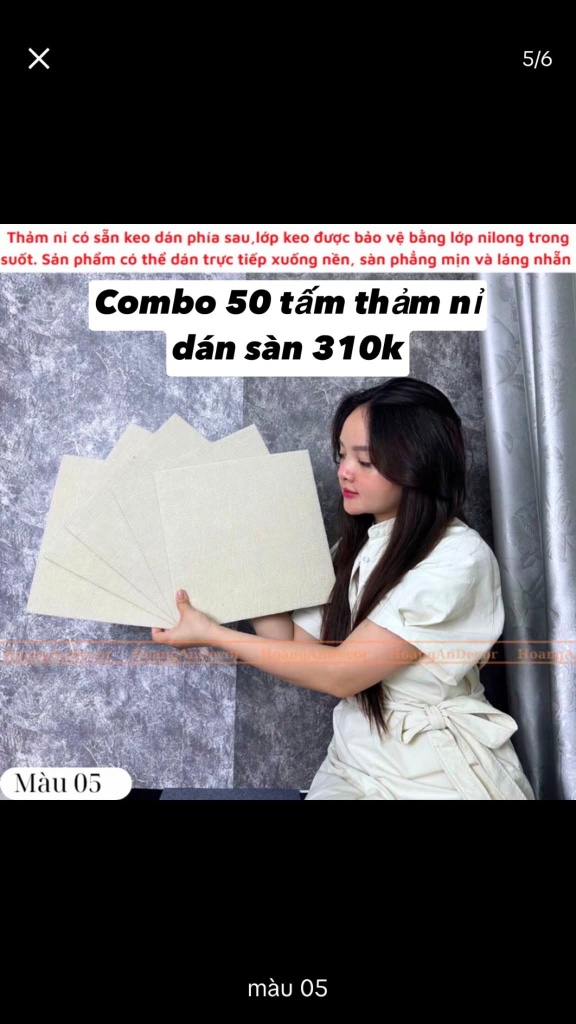 Combo 50 Tấm Thảm Nỉ Mẫu 05 - Phù Hợp Trang Trí Nội Thất