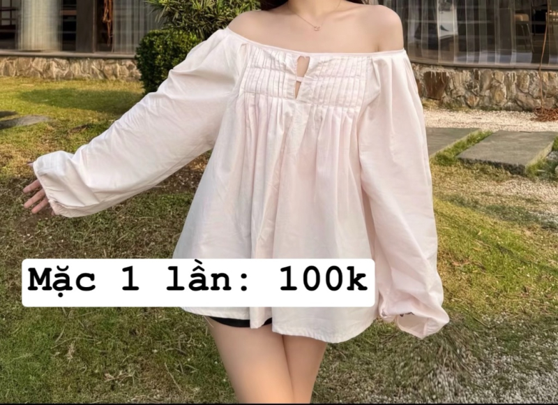 Áo sơ mi nữ dáng rộng, phong cách trẻ trung