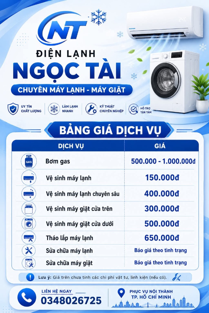 Dịch vụ Điện Lạnh Ngọc Tài